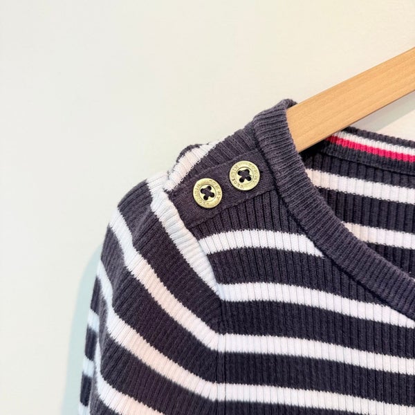 Tommy Hilfiger Ribbed Knit Striped Sweater Dress - Size L Carousel 2