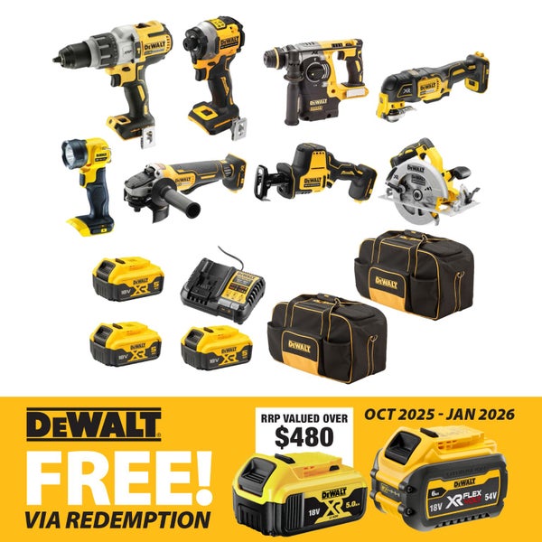 DeWalt Cordless Combo Kit Brushless 8pc 18V 5Ah Carousel 1