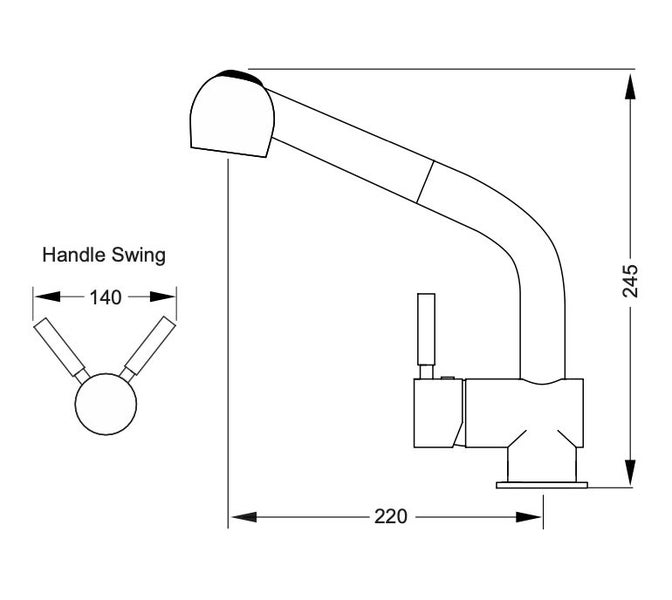 Xera Sink Mixer Pullout Spray Chrome Carousel 2