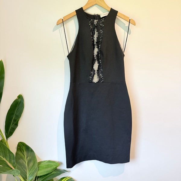 Lover The Panel Black Lace High-Neck Bodycon Dress - Size 6 Carousel 1