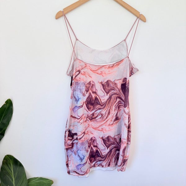 Shein Curve 0XL Marble Print Bodycon Dress Carousel 4