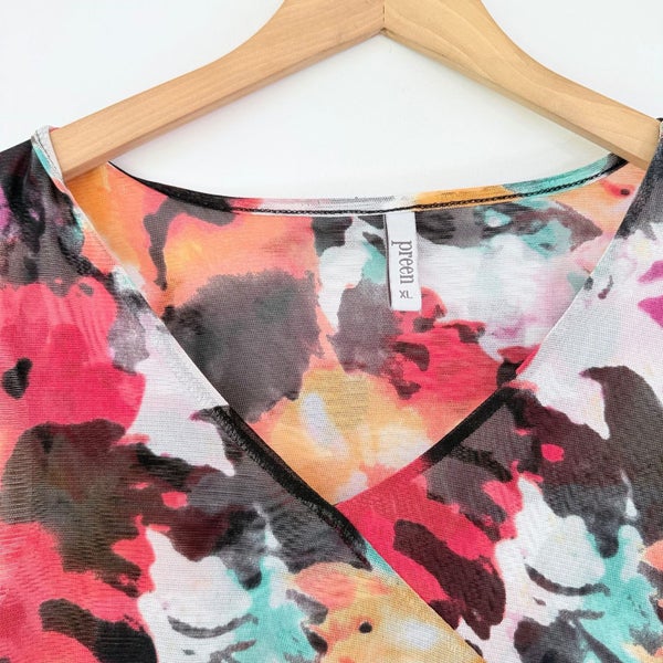 Preen Sleeveless Floral Ruffled Top - Size XL Carousel 2