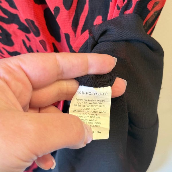 Merric Red & Black Leopard Print Dress - Size 12 Carousel 6