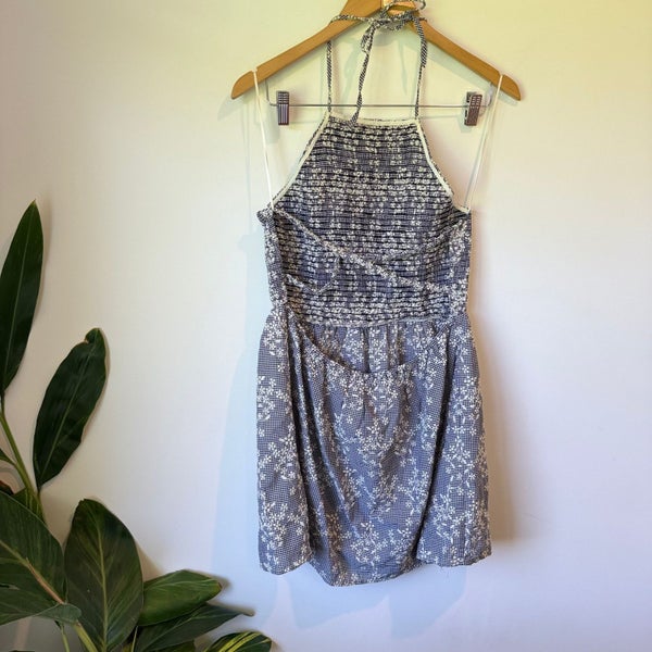 Zara Printed Halter Backless Dress Size L Carousel 2