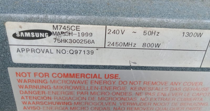 SAMSUNG M745 1300W MICROWAVE OVEN Carousel 5