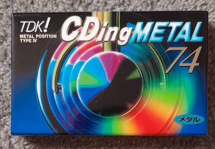 TDK CDing Metal 74 min Type IV Blank Audio Cassette Tape (new/sealed) Carousel 1