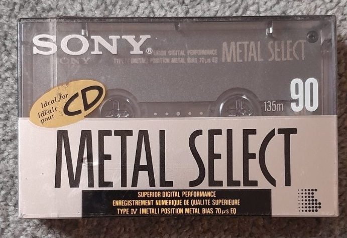 Sony Metal-Select 90 min (Type IV) Blank Audio Cassette Tape (Japan new/sealed) Carousel 1