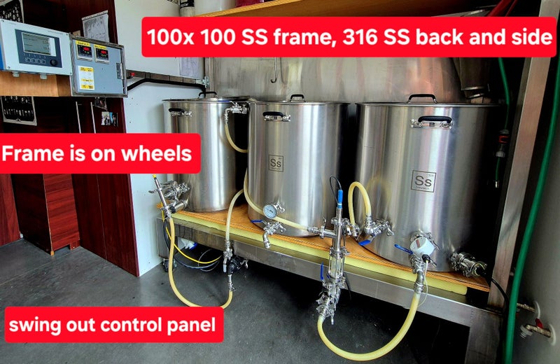 SS Brewtech 3 vessel brewery, 50 gallon, 190-liter64512956786433110