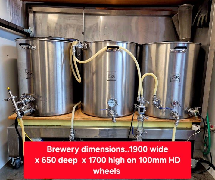 SS Brewtech 3 vessel brewery, 50 gallon, 190-liter64512956786433111