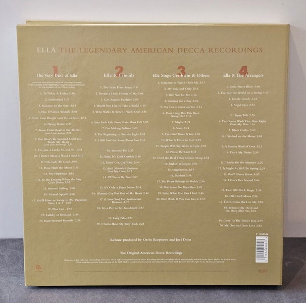"ELLA". The Legendary American Decca Recordings. As New Boxed Set 4 CDs. Carousel 2