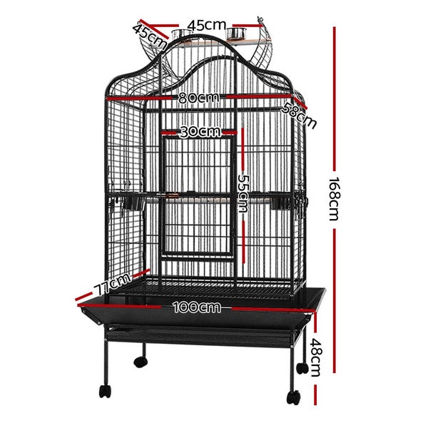 I.Pet Bird Cage Cages Aviary 168Cm Large Travel Stand Budgie Parrot Toys Carousel 2