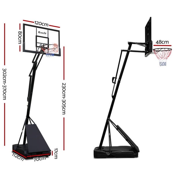 Everfit Pro Basketball Stand System Ring Hoop Net Height 3.05M Carousel 2