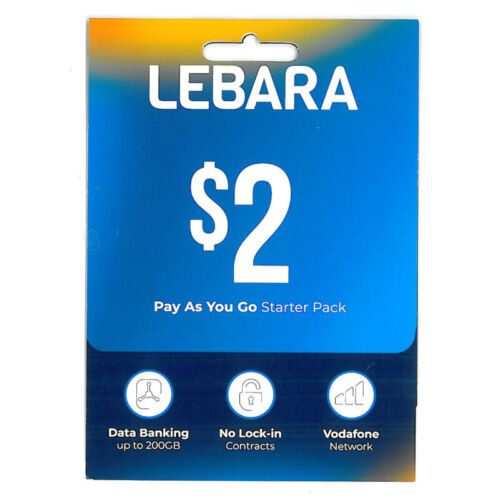 LEBARA $2 Australia sim card PAYG Prepaid SIM Starter Carousel 1