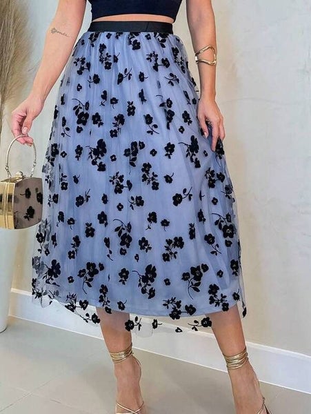 Floral Midi Skirt Size 12 3572640 Carousel 2