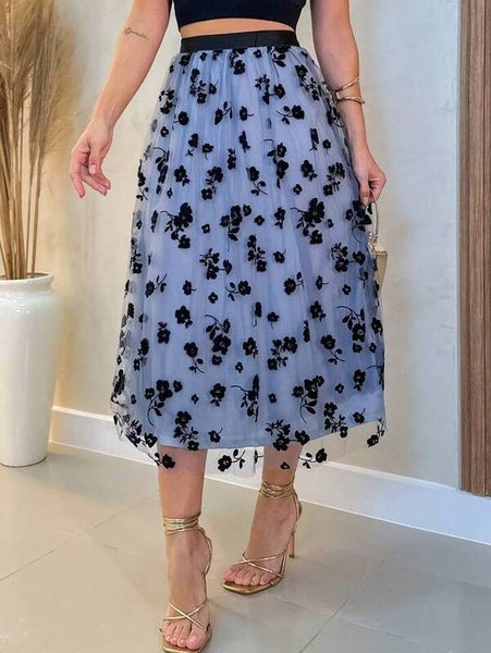 Floral Midi Skirt Size 12 3572640 Carousel 4