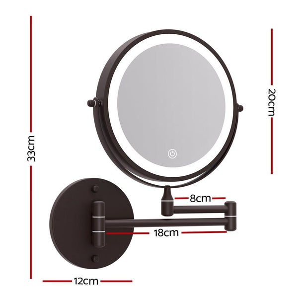 Embellir Extendable Makeup Mirror 10X Magnifying Double-Sided Bathroom Br Carousel 2