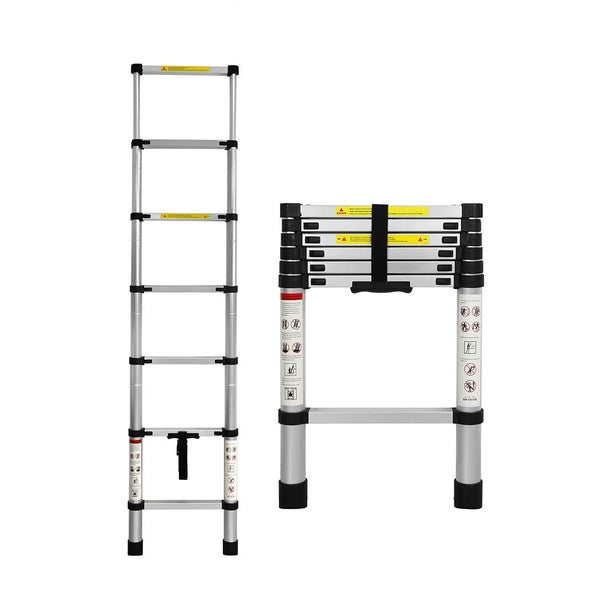 Traderight Multipurpose Ladder Telescopic Aluminium Extension Single-side 2m Carousel 1