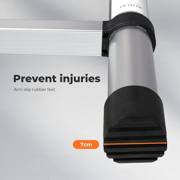 Traderight Multipurpose Ladder Telescopic Aluminium Extension Single-side 2m Carousel 9