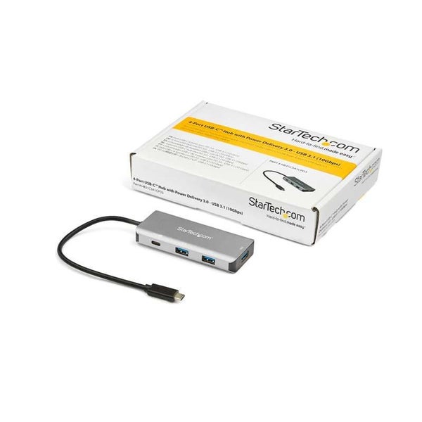 StarTech.com 4 Port USB-C Hub with PD Passthrough - 3xUSB-A,1xUSB-C, 10Gbps U... Carousel 4