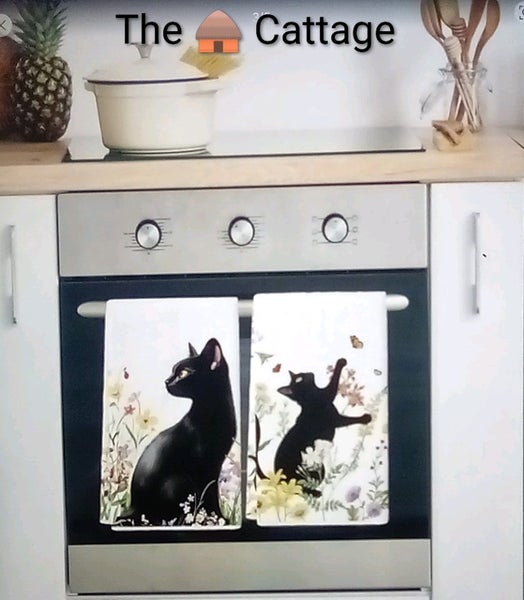 THE CATTAGE - Beautiful Cat Tea/Hand Towels Add Charm & Style To Your Home Carousel 2