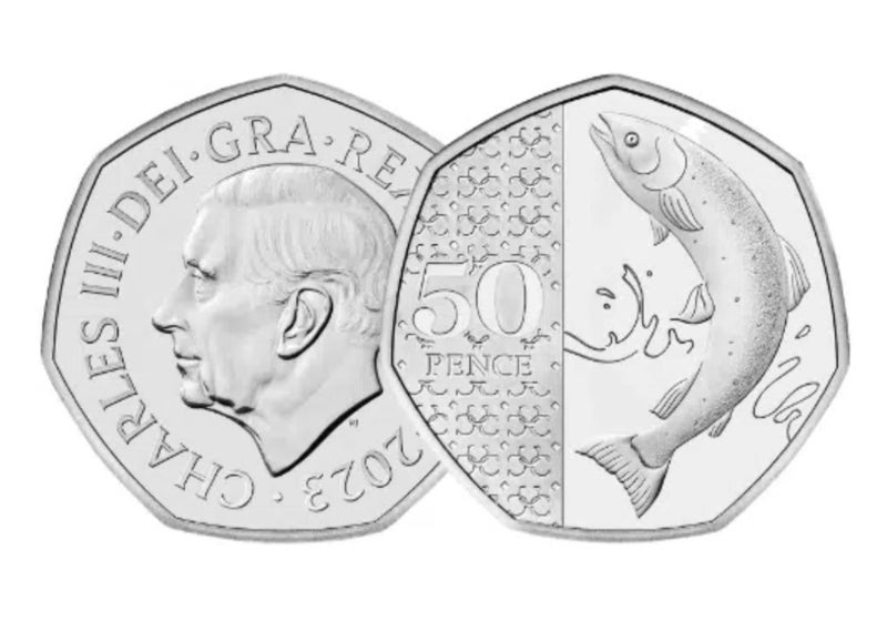 UK's rarest circulated coin. The 2023 Alantic Salmon 50p Carousel 1