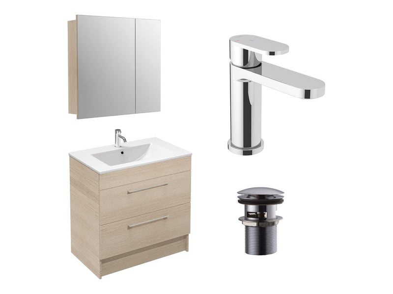 Bathroom Vanity / Mirror Cabinet / Basin Mixer Package *Excess Stock* Was $2096 Carousel 1