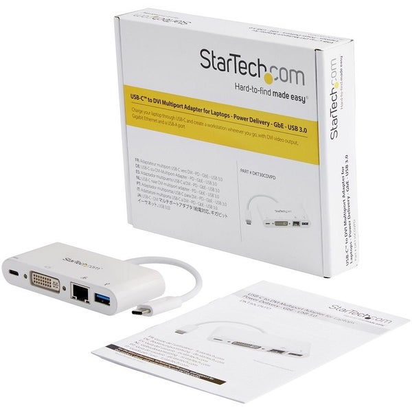 StarTech.com DKT30CDVPD USB-C Power Delivery Multiport Adapter - USB-A, DVI, ... Carousel 5