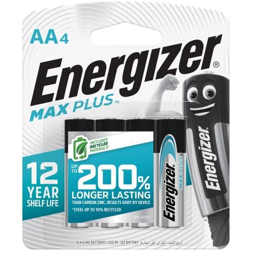 Energizer MAX PLUS AA Batteries - 4 Pack [X91BP4T] Carousel 1