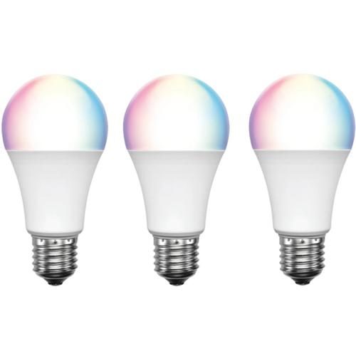 Brilliant Smart WiFi LED RGB E27, 800 Lumens Smart Light Bulb (3 packs), 9W, Carousel 1
