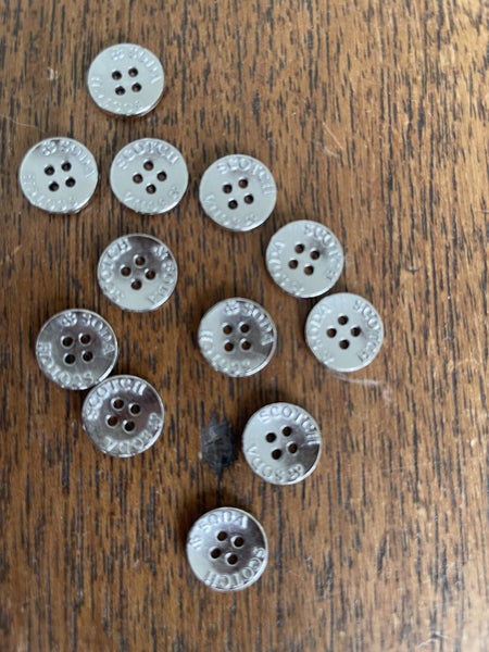 Scotch and Soda Buttons- 12 in Silver Carousel 2