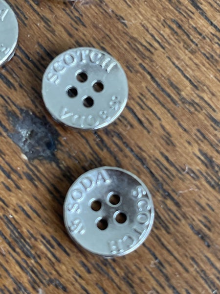 Scotch and Soda Buttons- 12 in Silver Carousel 1
