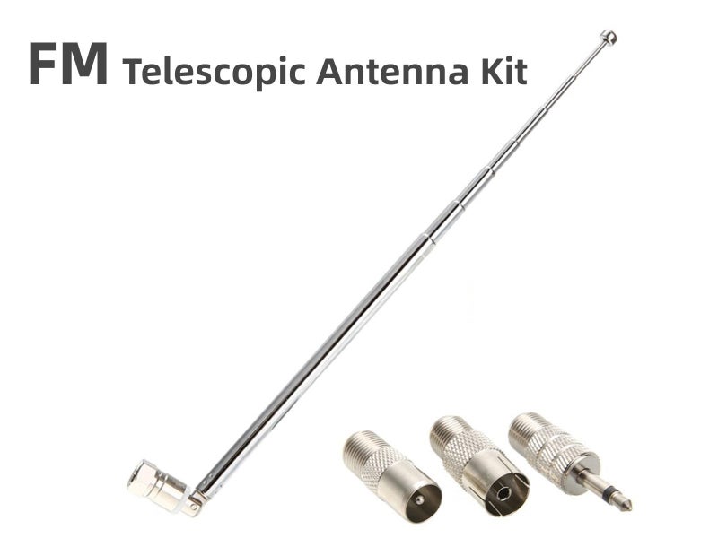 FM Telescopic Antenna 75 Ohm Radio Tuner Reception Carousel 1