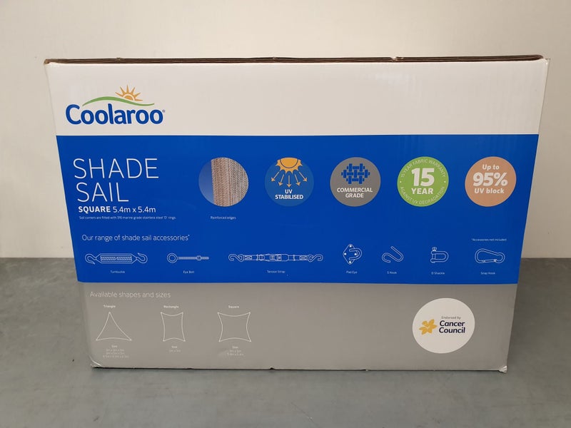 Coolaroo Shade Sail 5.4m X 5.4m Carousel 2