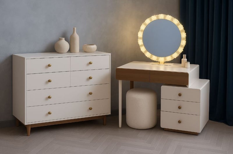 Iratankong Dressing Table with Storage Carousel 1