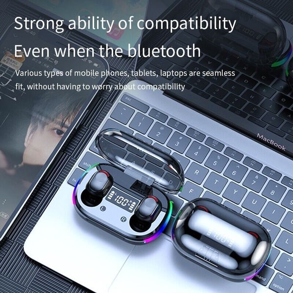 Bluetooth 5.3 Earbuds TWS Wireless Headsets Noise Cancelling Waterproof Sport Carousel 10