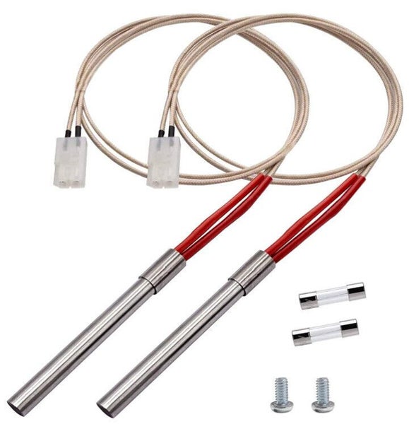 2pcs BBQ Hot Rod Igniter Kit Ignitor For Pit Boss Wood Pellet Grills 120V 200W Carousel 2