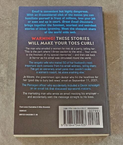 "Great Email Disasters" by Chas Newkey-Burden. Paperback as New. Carousel 2