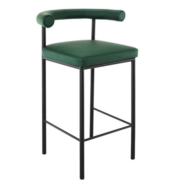 Sarantino Cedric Bar Stool W/ High Density Foam Upholstered In Pu Leather Sturdy Carousel 1