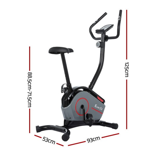 Everfit Magnetic Exercise Bike 8 Levels Upright Fitness Home Gym Cardio Carousel 2