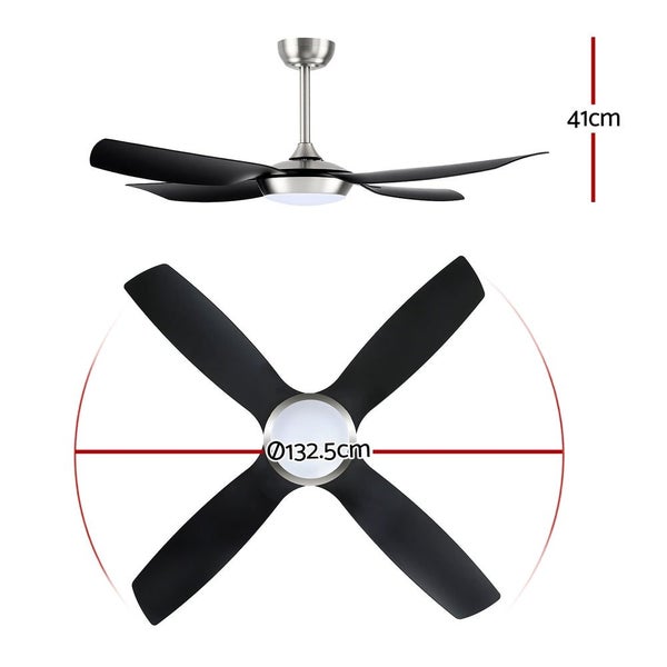 Devanti Aluminium Ceiling Fan With Led Light And Remote Control For Indoor Use Carousel 2