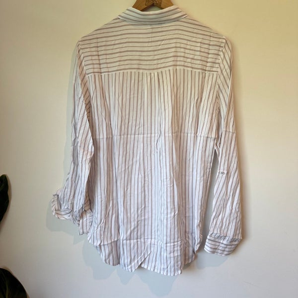 Dotti Viscose Stripe Button-Up Shirt - Size 12 Carousel 8