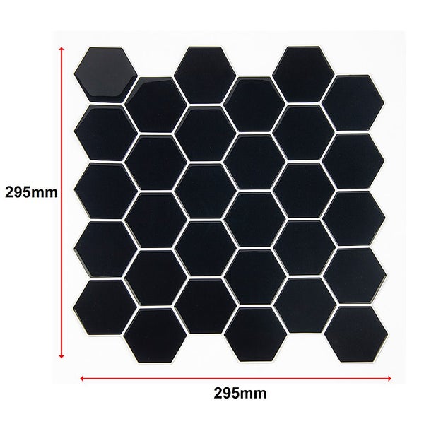 Randy & Travis Machinery Tiles 3D Peel And Stick Wall Hexagonal Mosaic Black 10 Carousel 2