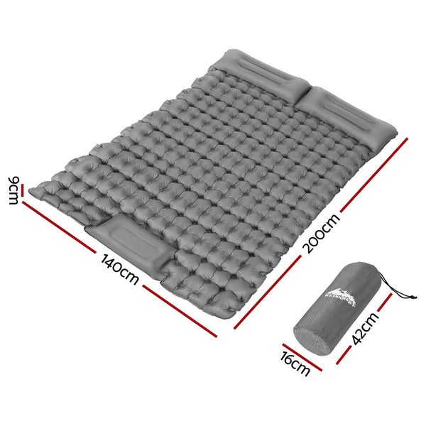 Weisshorn Self Inflating Mattress Camping Sleeping Air Bed Double Pillow Bag Carousel 2