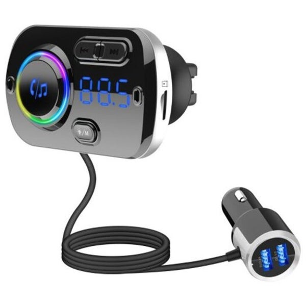Hod Health & Home Qc3.0 Fast Charge Car Fm Bluetooth Mp3 Player Handsfree Rgb Le Carousel 1