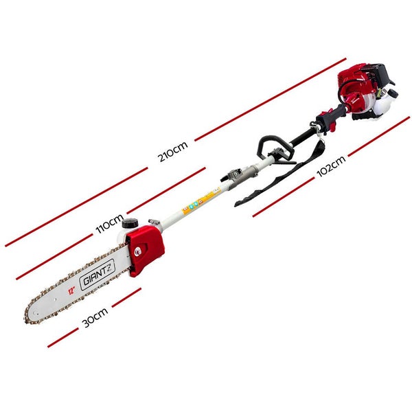 Giantz 65Cc Petrol Pole Chainsaw Hedge Trimmer Long Reach Pruner Saw Carousel 2