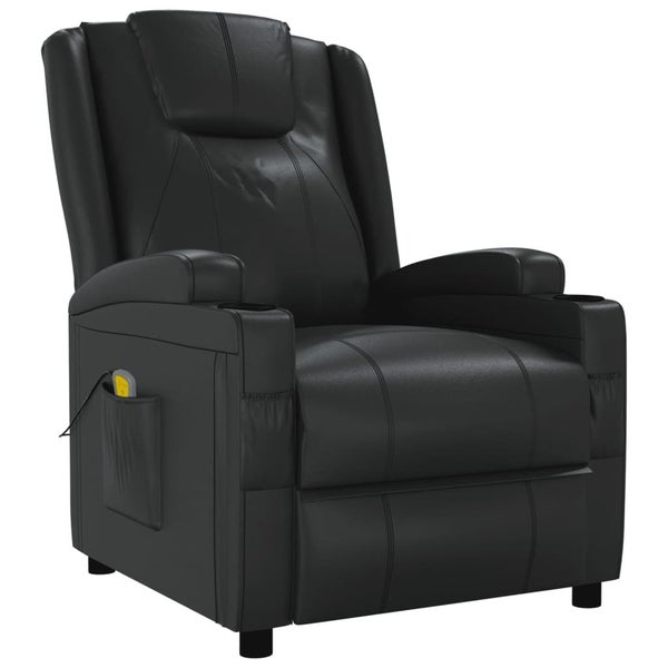 Vida Xl Vidaxl Massage Chair Black Faux Leather Carousel 1