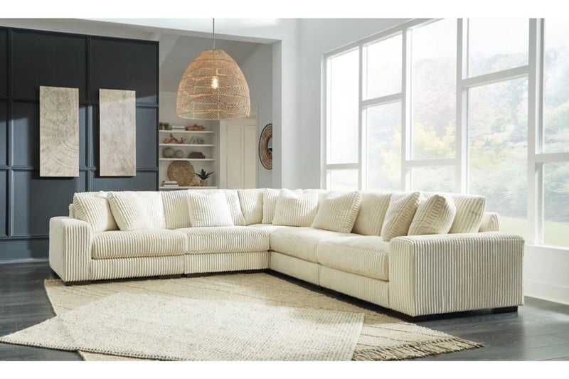 WINSTON Corduroy Modular Sofa (Beige) - Single Right Arm Facing Armchair Carousel 2