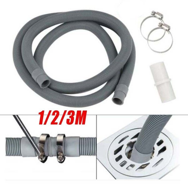 Universal Washing Machine Dishwasher Drain Waste Hose Extension Pipe 1/2/3 M Carousel 2