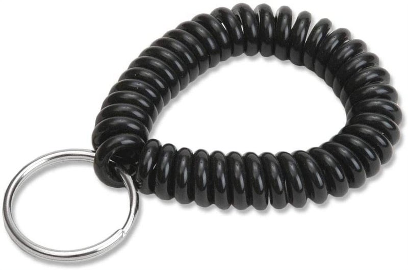 2" Spiral Wrist Coil with Steel Key Ring, Flexible Wrist Band Key Chain Brace Carousel 1