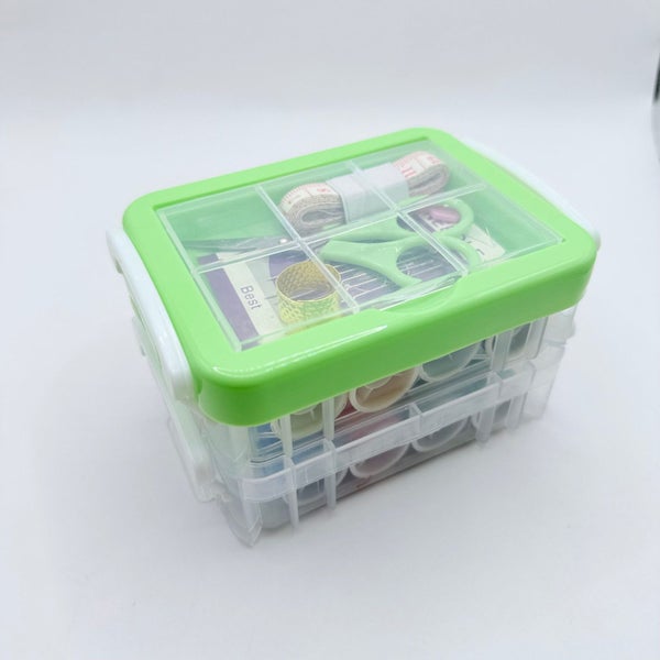 Portable Mini Sewing Kit - 18 Colour Thread Spools Carousel 1